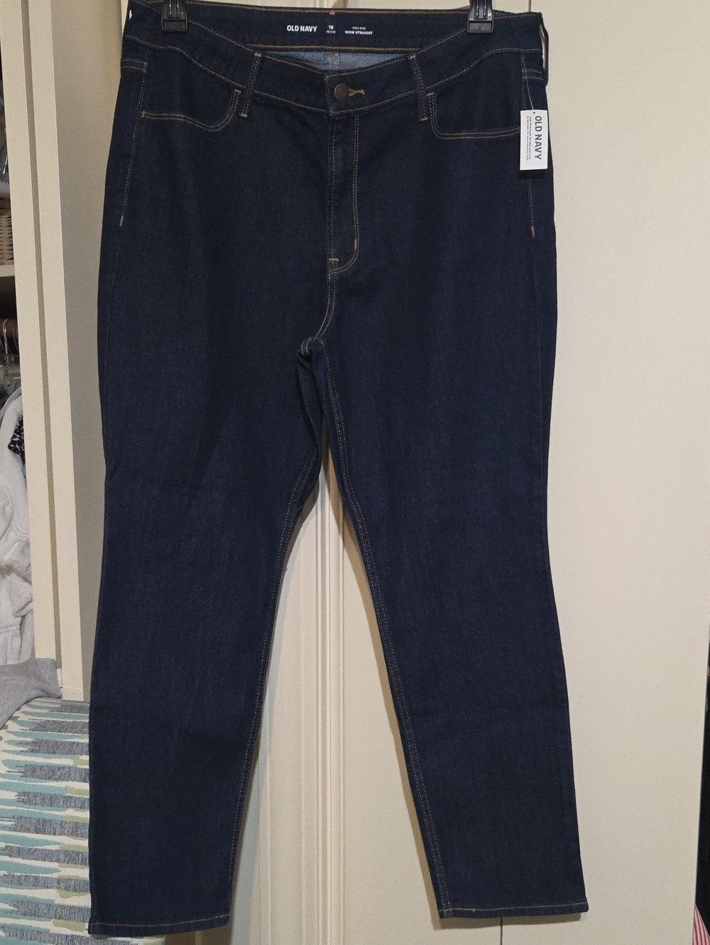 Old Navy Womens Dark Blue Slim Straight Jeans
